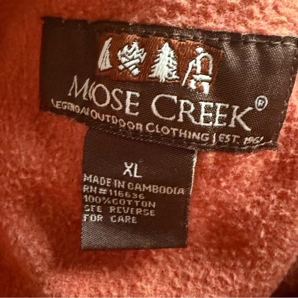 Vtg Moose Creek Men’s Flannel Shirt Size XL Heavyweight Red Chamois Outdoors - Picture 10 of 11